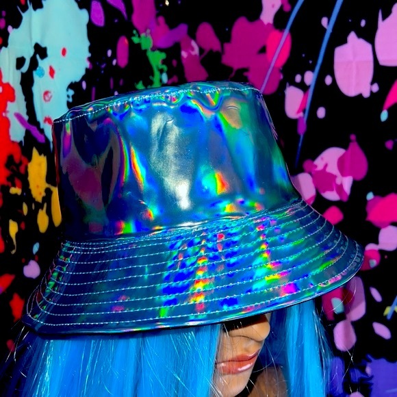 New, Blue Rave Cheeky Mini skirt - Picture 8 of 8